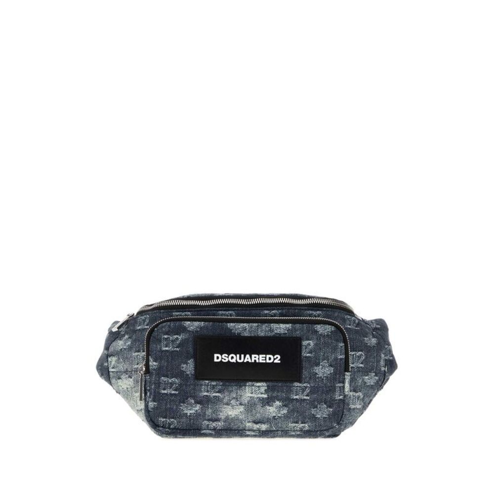 Dsquared Men Printed Denim D2 Monogram Belt Bag